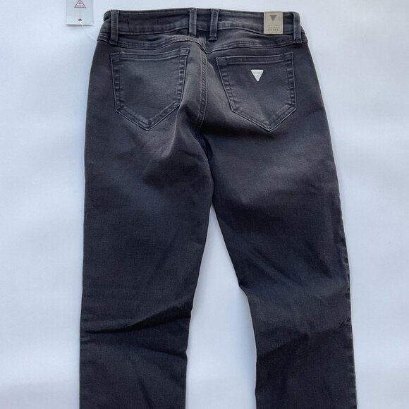 Guess Women’s Marilyn 3 Zip Black Skinny Jeans Super Stretch Ankle Zip Size 25 - Picture 9 of 11